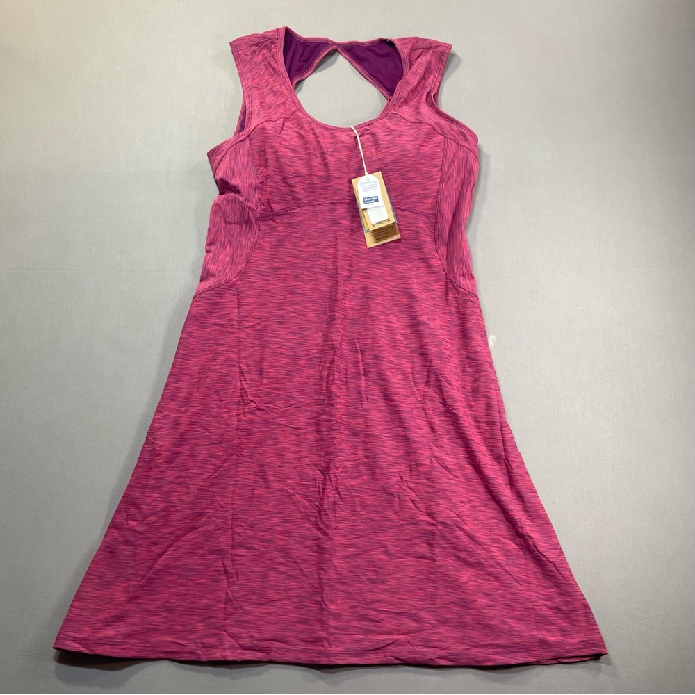NWT Prana Calico Sleeveless Fit & Flare Dress, Keyhole Back - Womens Medium - Picture 3 of 16